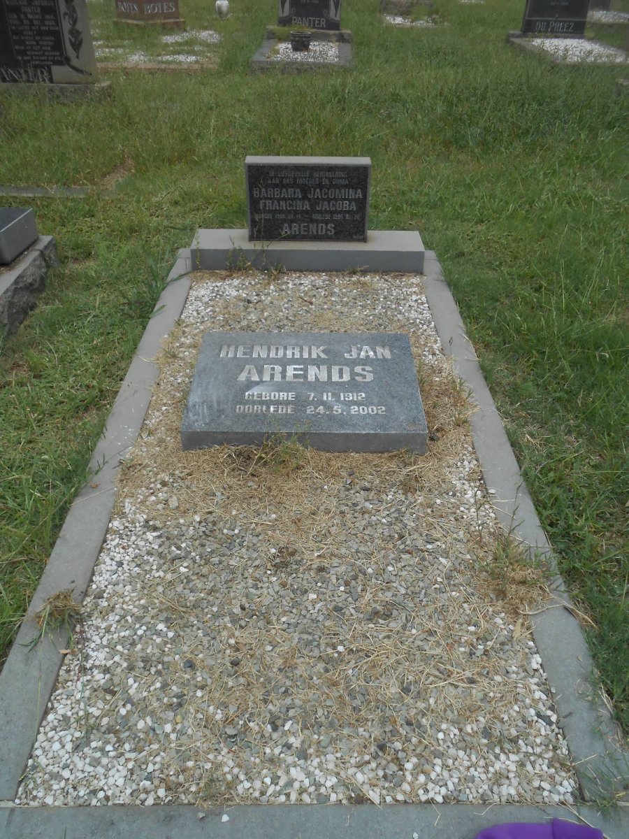 ARENDS Hendrik Jan 1912-2002 &amp; Barbara Jacomina Francina Jacoba 