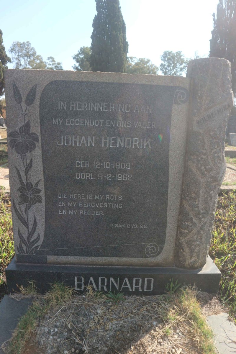 BARNARD Johan Hendrik 1909-1962