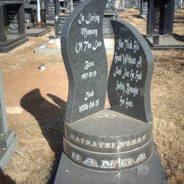 BANDA Matsatsi Norah 1957-2006