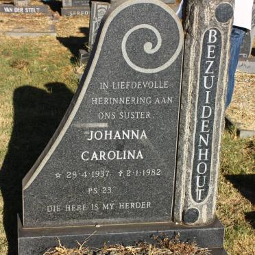 BEZUIDENHOUT Johanna Carolina 1937-1982