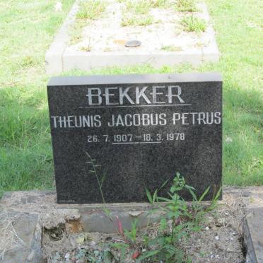 BEKKER Theunis Jacobus Petrus 1907-1978