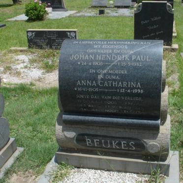 BEUKES Johan Hendrik Paul 1905-1982 &amp; Anna Catharina 1905-1998