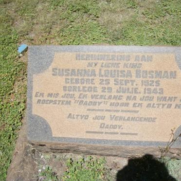 BOSMAN Susanna Louisa 1925-1943
