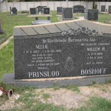 BOSHOFF Willem H. 1926-1972 :: PRINSLOO Nellie 1927-1992