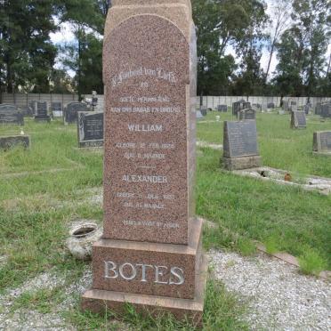 BOTES William 1924-1924 :: BOTES Alexander 1937-1937