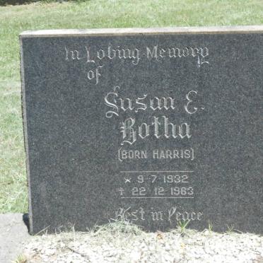 BOTHA Susan E. 1932-1963 nee Harris