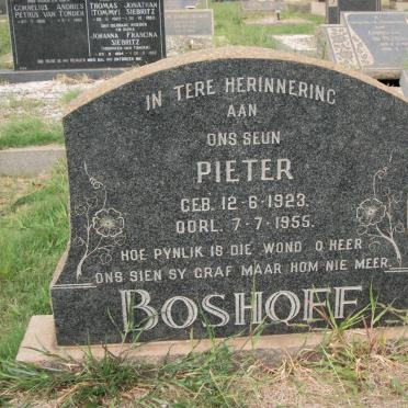 BOSHOFF Pieter 1923-1955
