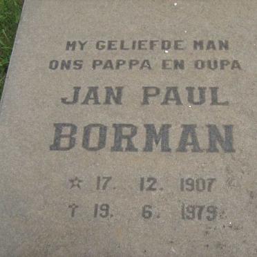 BORMAN Jan Paul 1907-1979