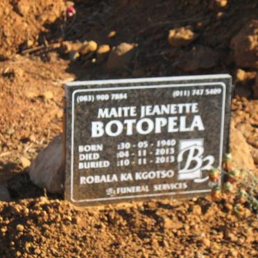 BOTOPELA Maite Jeanette 1940-2013