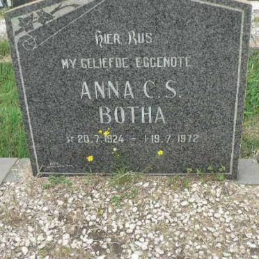BOTHA Anna C.S. 1924-1972