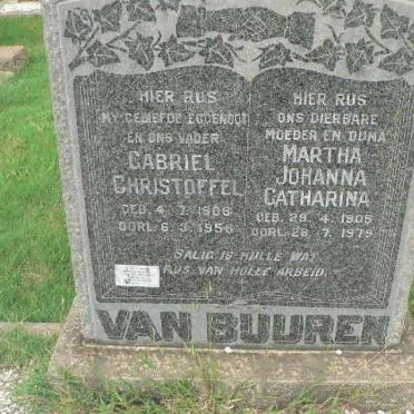 BUUREN Gabriel Christoffel, van 1906-1956 &amp; Martha Johanna Catharina 1905-1979 :: VAN BUUREN Freek 1937-2001