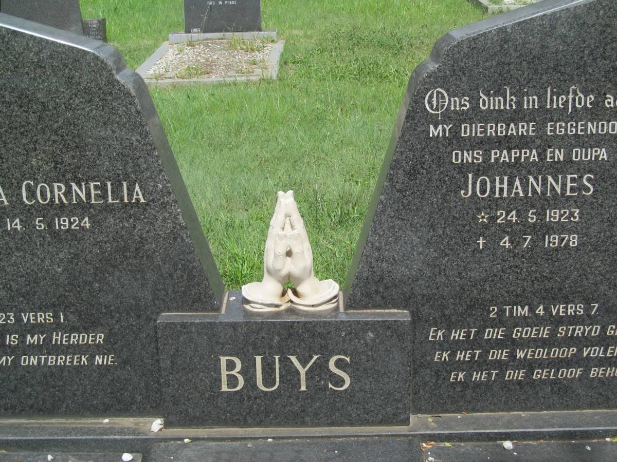 BUYS Johannes 1923-1978 &amp; Maria Cornelia 1924-
