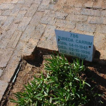 CARRIM Zubeda 1948-1996