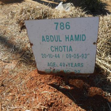 CHOTIA Abdul Hamid 1944-1993