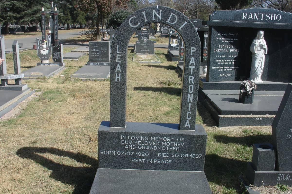CINDI Leah Patronica 1920-1997