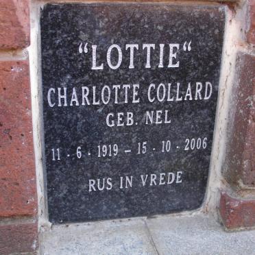 COLLARD Charlotte nee NEL 1919-2006
