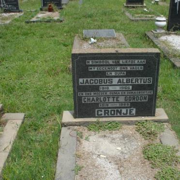1CRONJE Jacobus Albertus 1918-1966 &amp; Charlotte GORDON 1919-1989