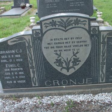 CRONJE Abraham C.J. 1919-2012 & Ethel C. ROBERTS 1915-2001 :: CRONJE Helen Magaret nee CLARK 1923-1963