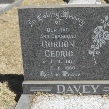 DAVEY Gordon Cedric 1917-1983
