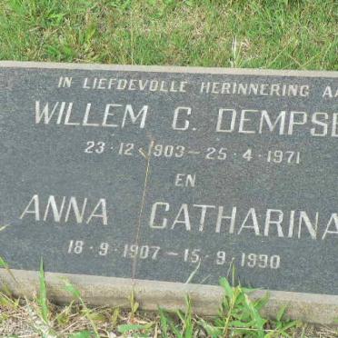 DEMPSEY Willem C. 1903-1971 &amp; Anna Catharina 1907-1990