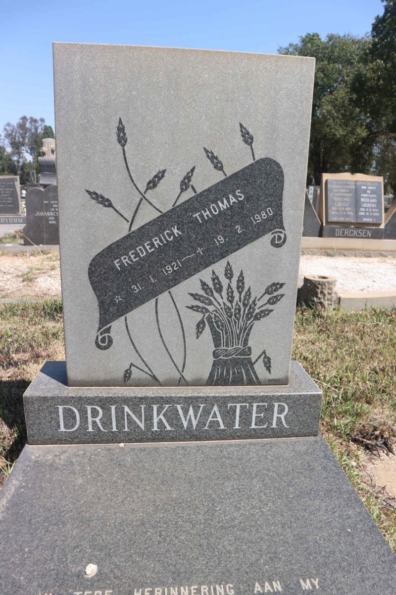 DRINKWATER Frederick Thomas 1921-1980