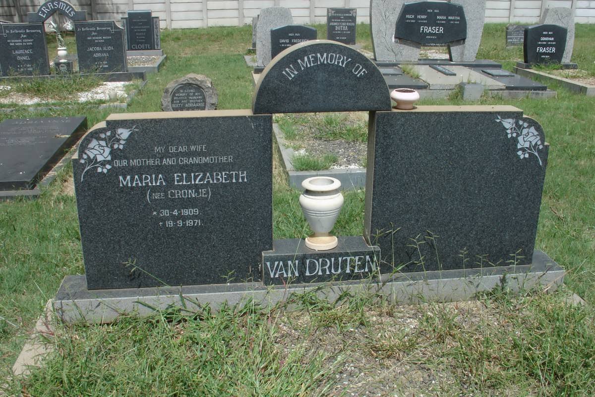 DRUTEN Maria Elizabeth, van nee CRONJE 1909-1971