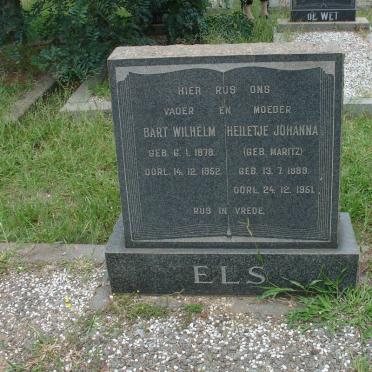 ELS Bart Wilhelm 1878-1952 &amp; Heiletje Johanna MARITZ 1889-1951