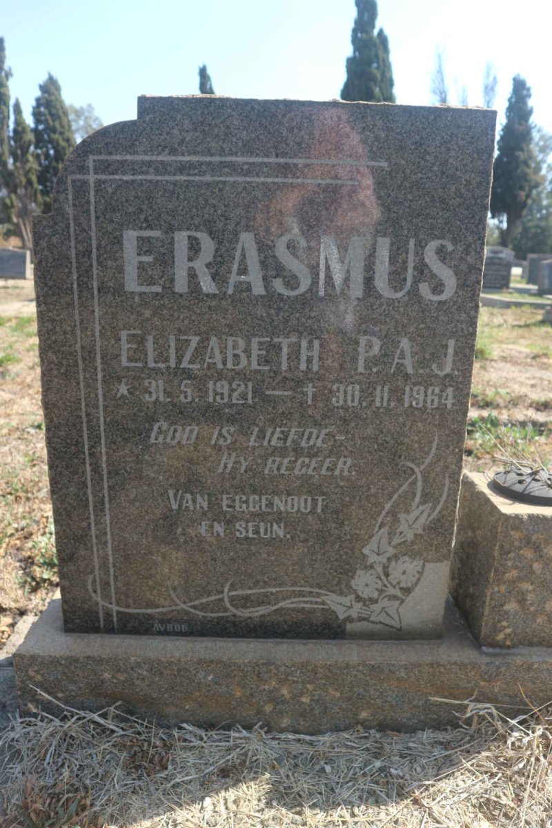 ERASMUS Elizabeth P.A.J. 1921-1964