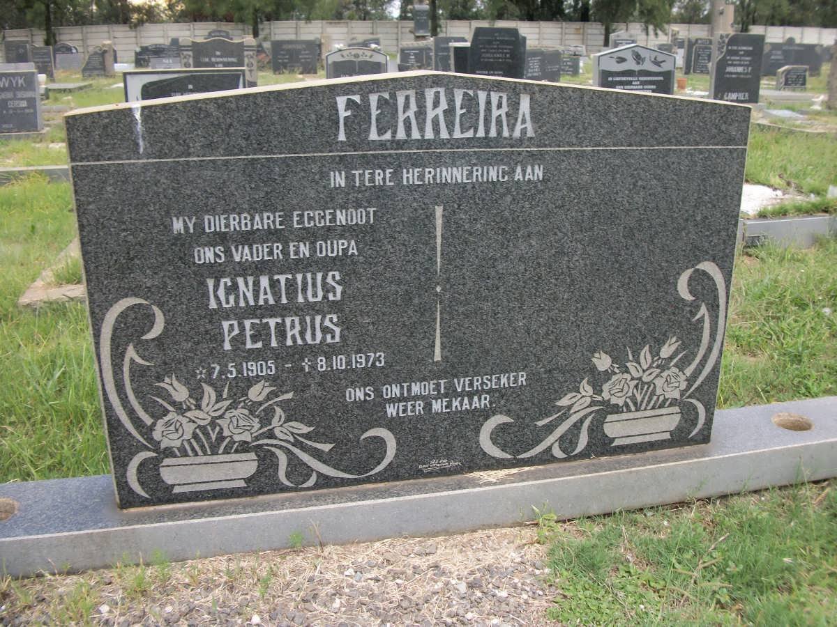 FERREIRA Ignatius Petrus 1905-1973