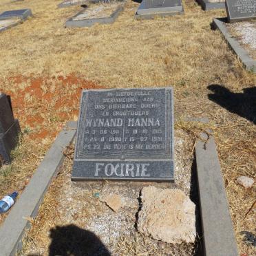 FOURIE Wynand 1911-1990 &amp; Hanna 1915-1991