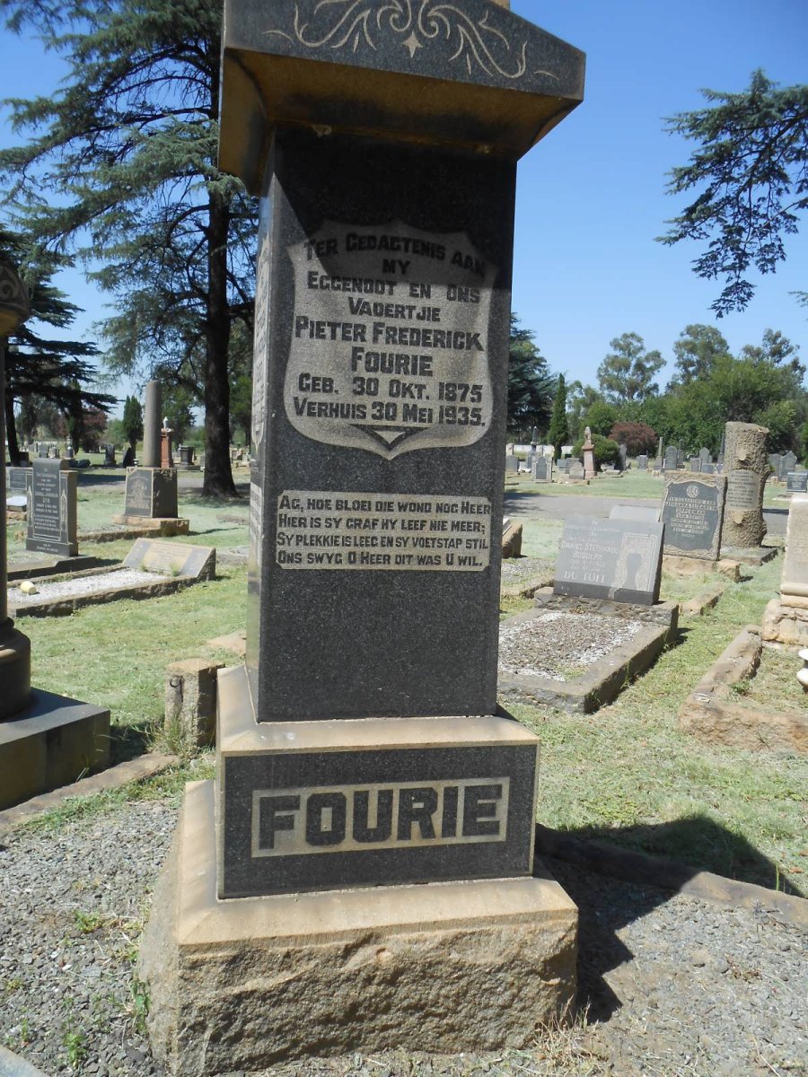 FOURIE Pieter Frederick 1875-1935