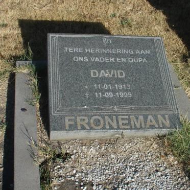 FRONEMAN David 1913-1995