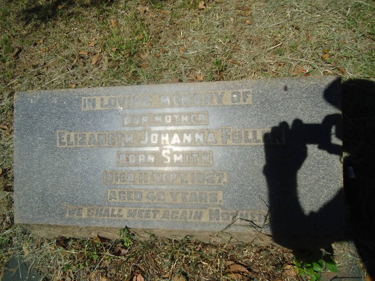 FULLER Elizabeth Johanna nee SMITH -1927