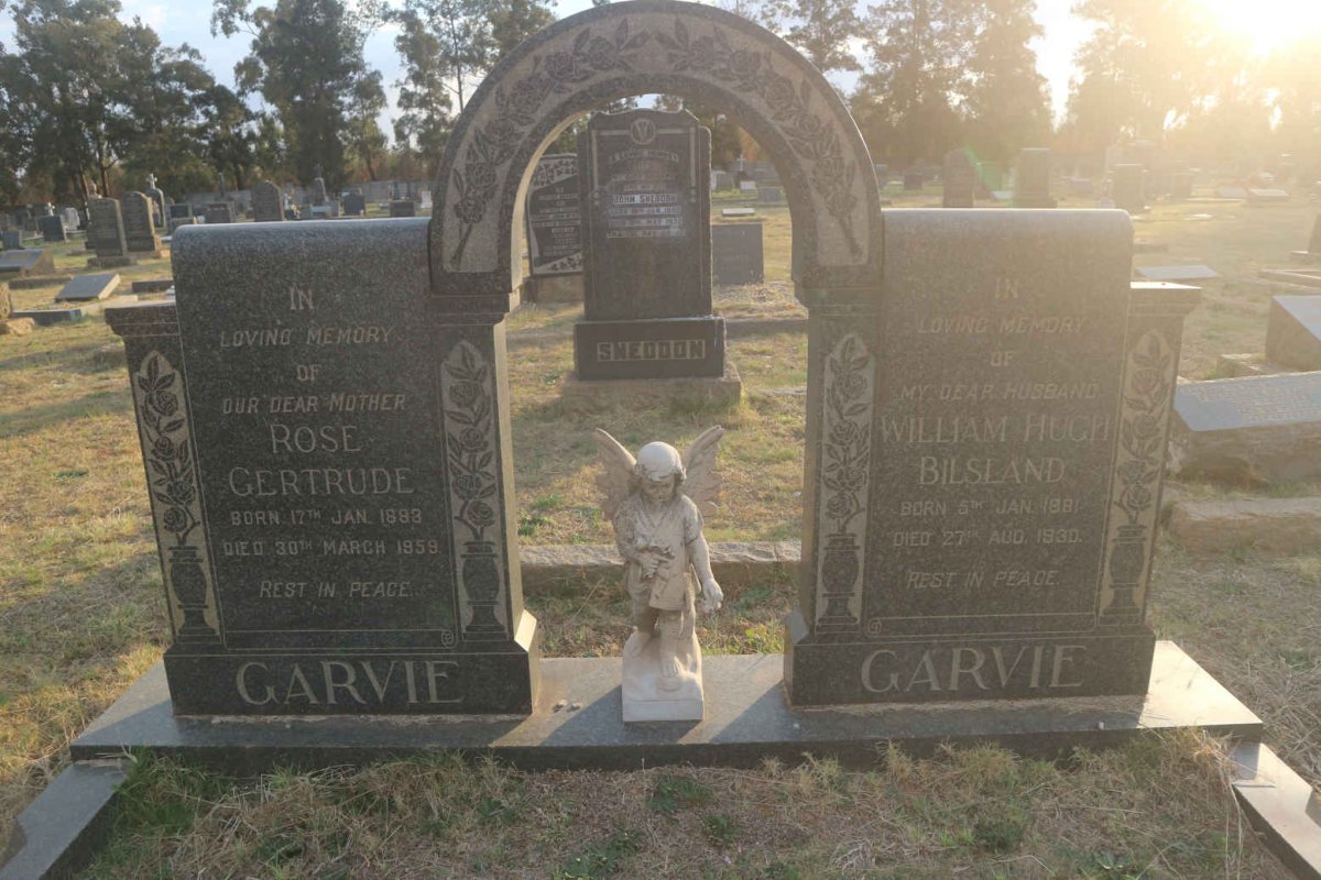 GARVIE William Hugh Bilsland 1881-1930 &amp; Rose Gertrude 1883-1959
