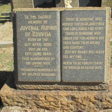 GOUVEIA Juvenal Rufino, de 1898-1944