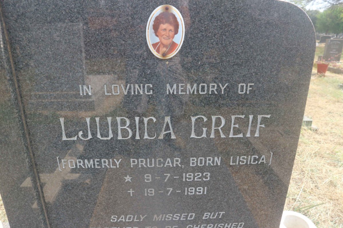 GREIF Ljubica formerly PRUCAR nee LISICA 1923-1991