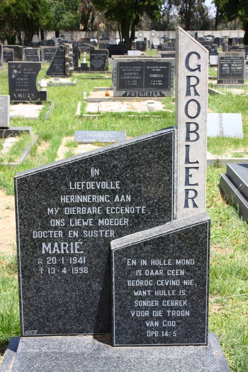 GROBLER Marië 1941-1998