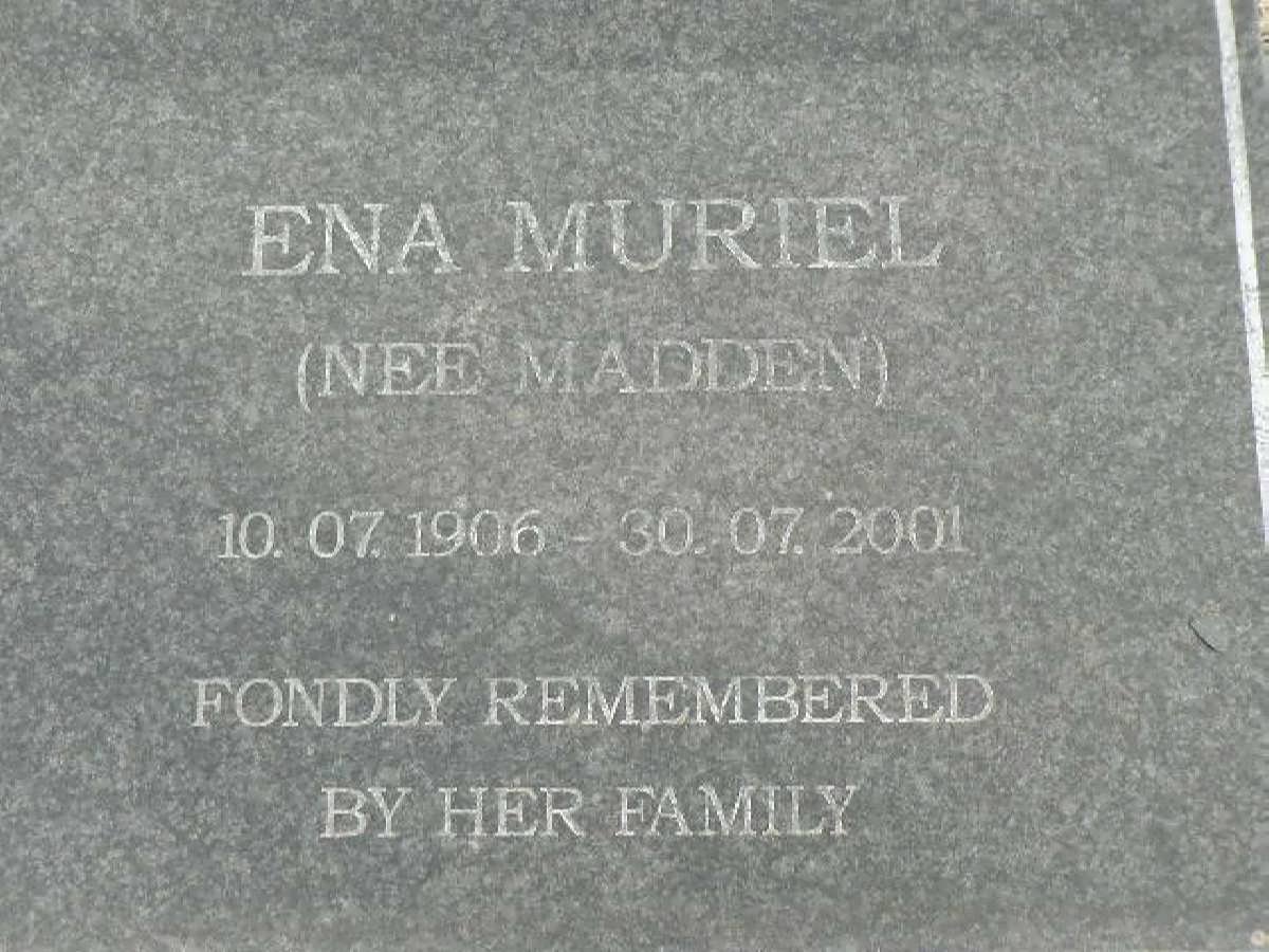 GRIFFITHS Ena Muriel nee MADDEN 1906-2001