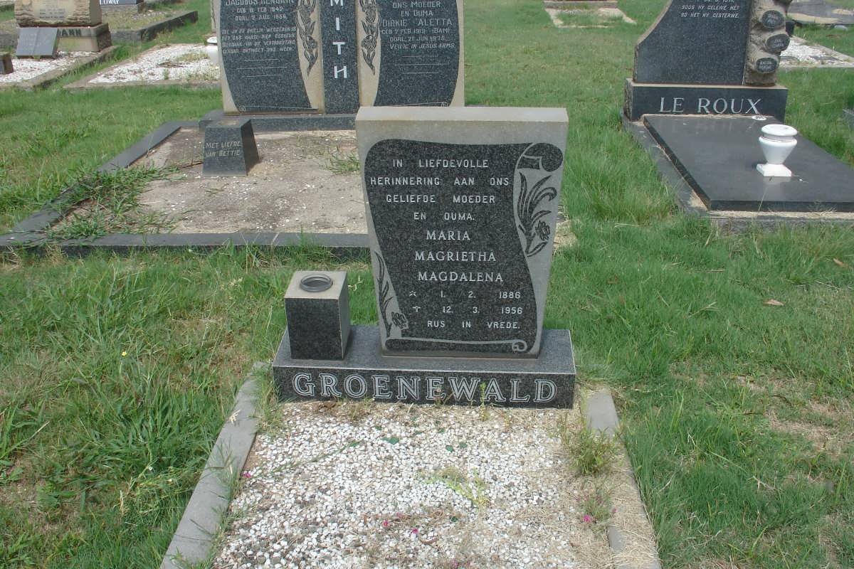 GROENEWALD Maria Magrietha Magdalena 1886-1956