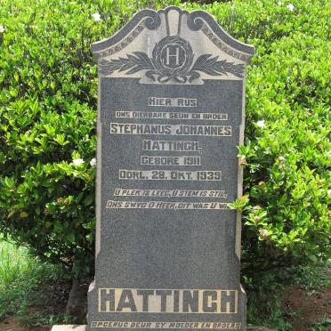 HATTINGH Stephanus Johannes 1911-1939