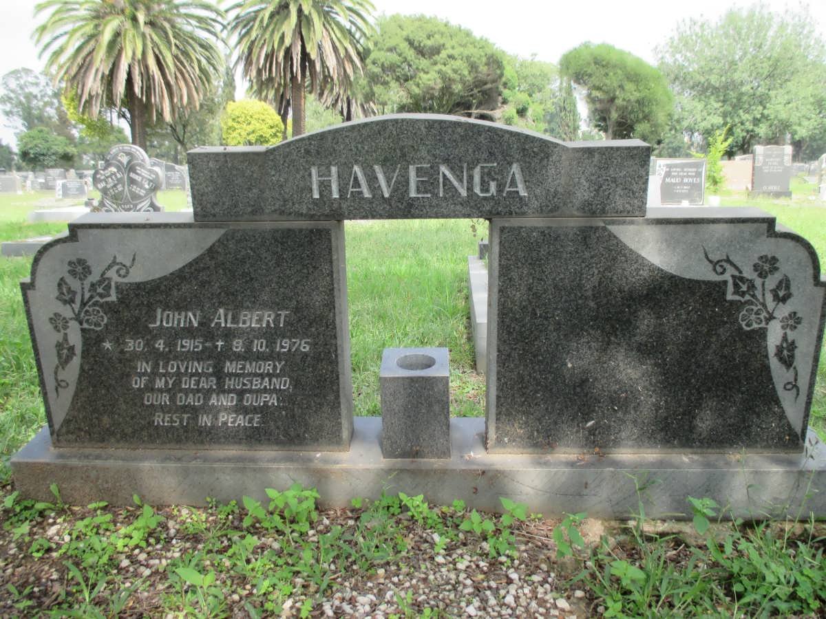 HAVENGA John Albert 1915-1976
