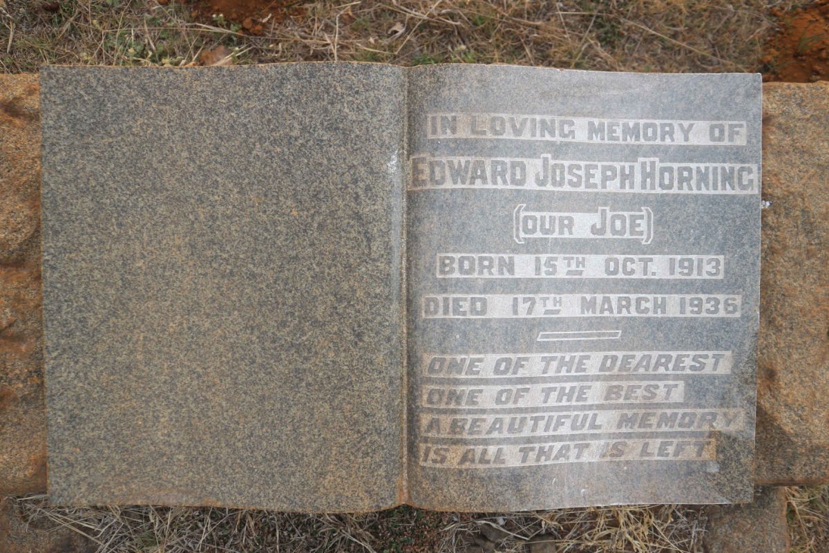HORNING Edward Joseph 1913-1936