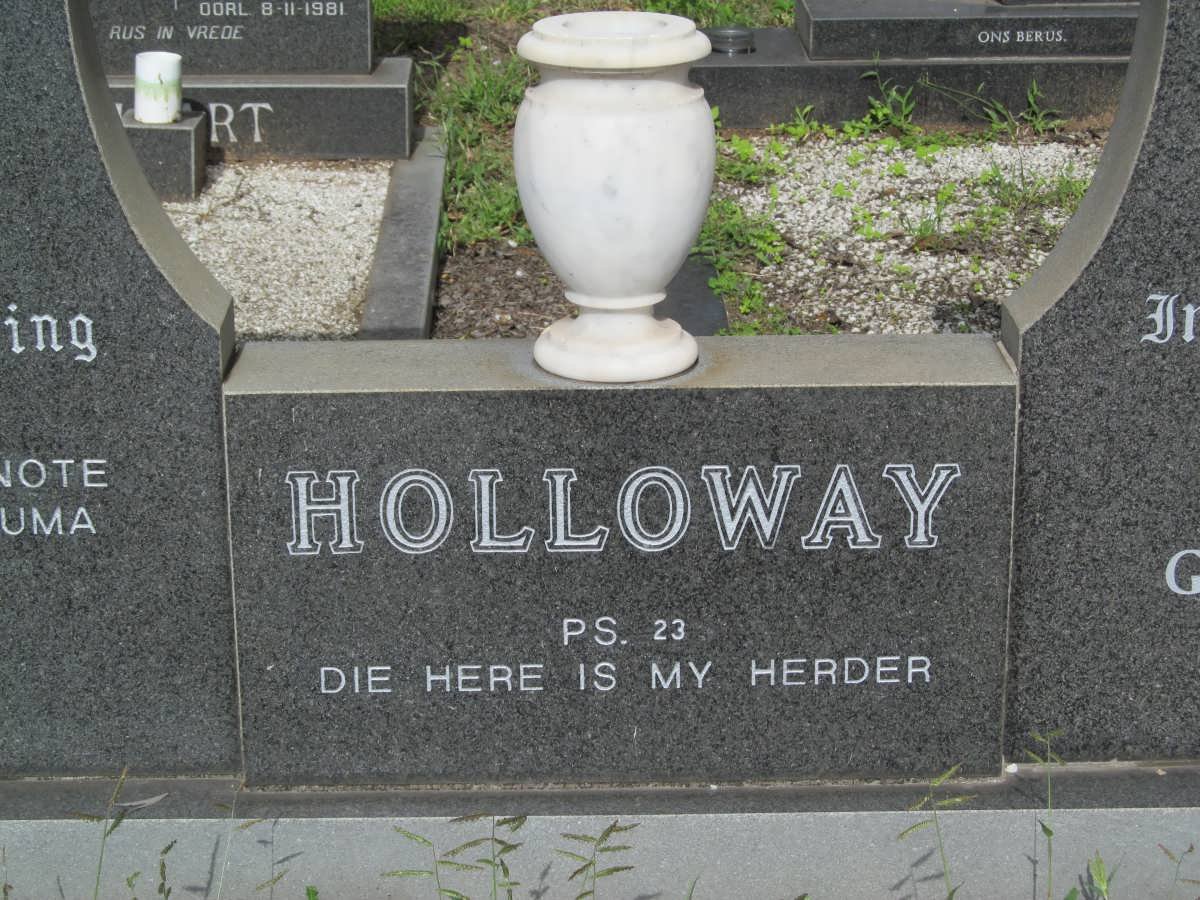 HOLLOWAY George William 1925-1991 &amp;  Ellen 1924-1980