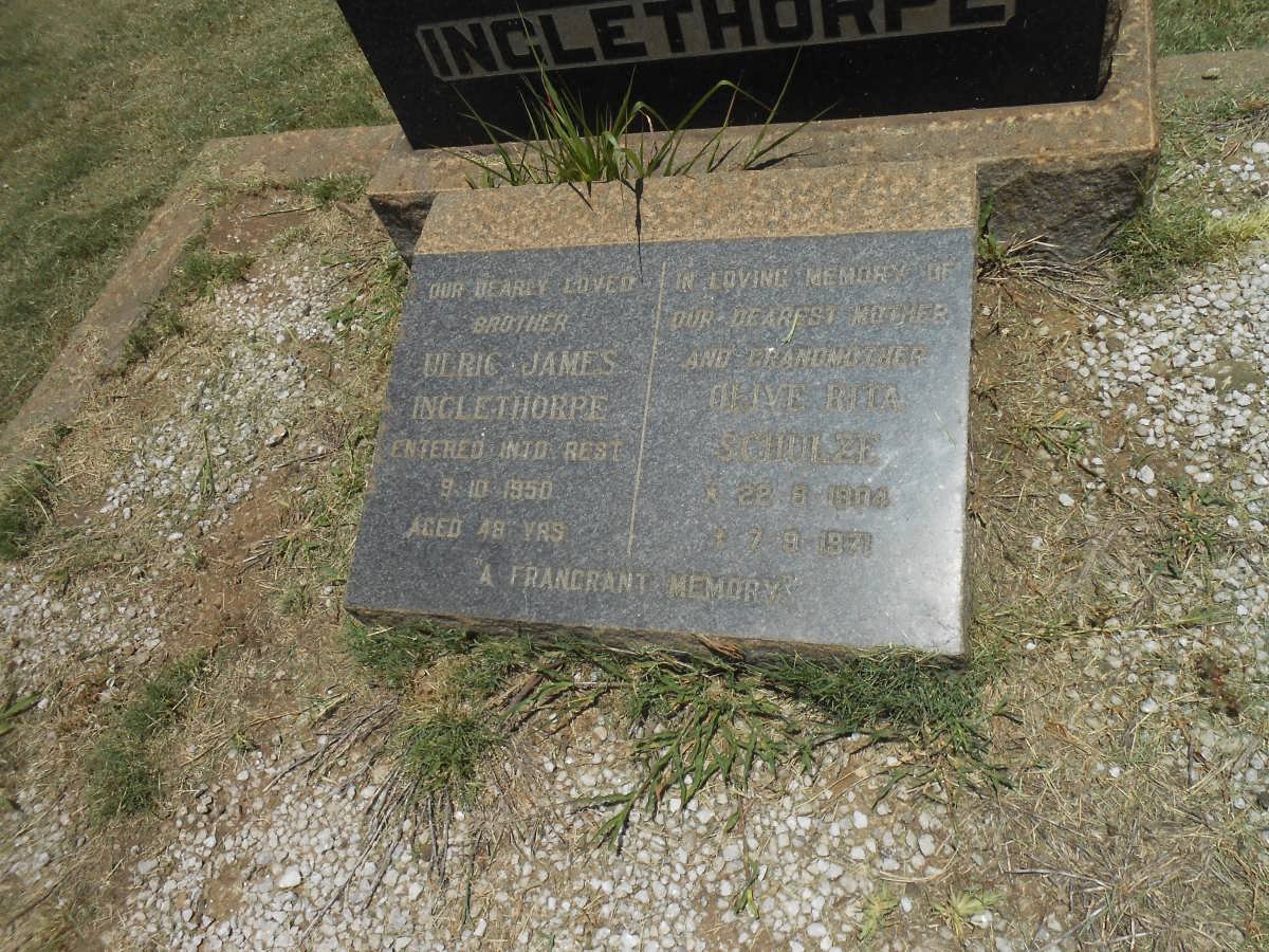 INCLETHORPE Ulric James -1950 &amp; Oliva Rita SCHULZE 1904-1971