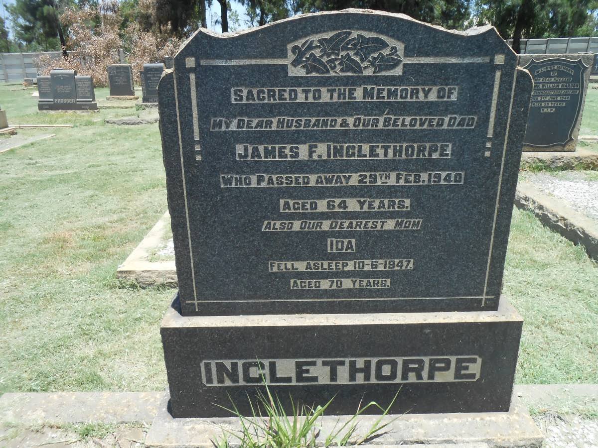INCLETHORPE James F. -1940 &amp; Ida -1947