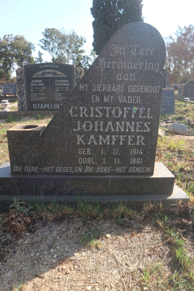 KAMFFER Christoffel Johannes 1914-1961