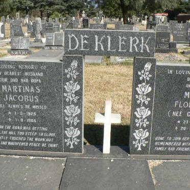 KLERK Martinas Jacobus, de 1925-1985 &amp; Mavis Florence CLARENCE 1923-2003