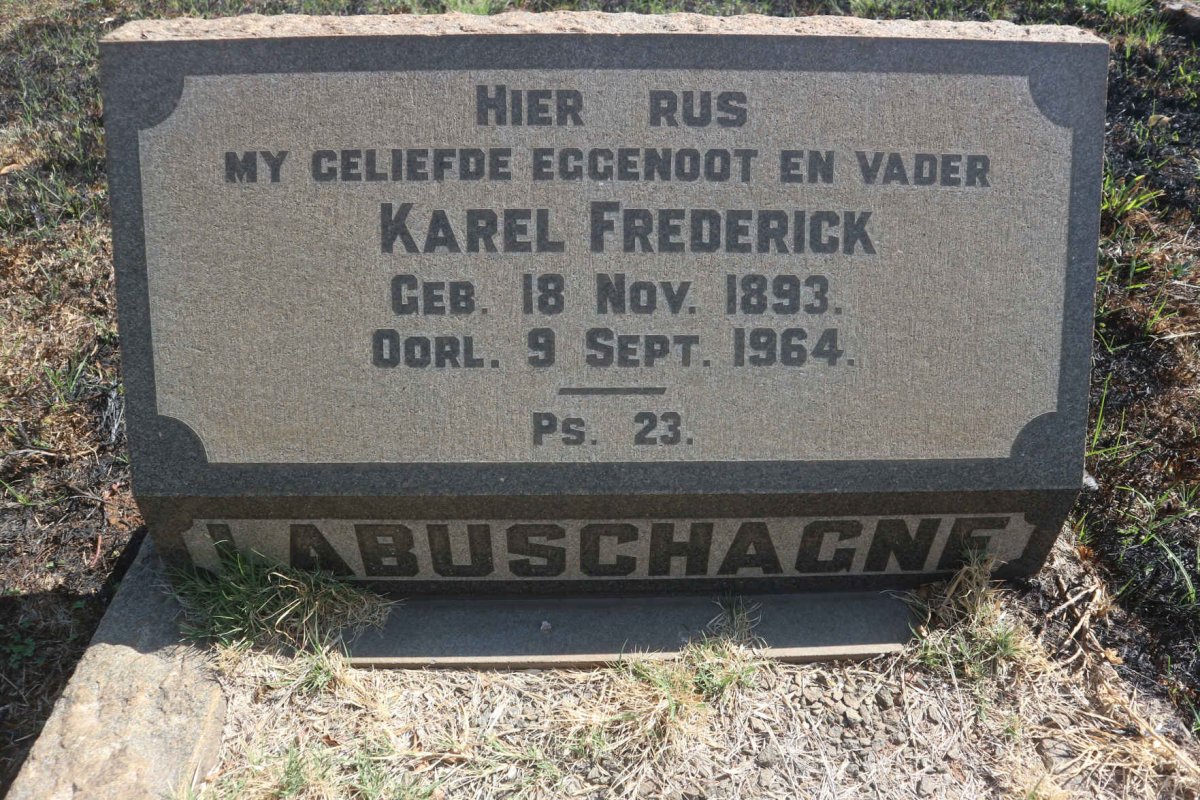 LABUSCHAGNE Karel Frederick 1893-1964