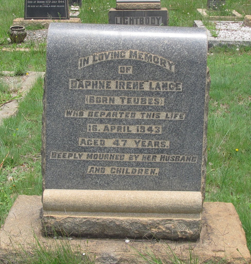 LANCE Daphne Irene nee TEUBES -1943