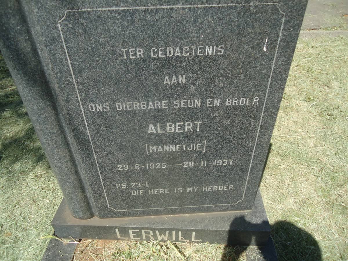 LERWILL Albert 1925-1937
